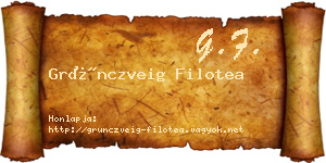 Grünczveig Filotea névjegykártya